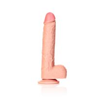 RealRock Gode réaliste droit avec testicules et ventouse - 25,5 cm - Couleur chair, photo 3