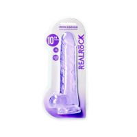 RealRock Realistisk dildo med pung - 25,4 cm - Lila, bild 2