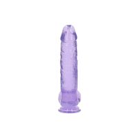 RealRock Realistisk dildo med pung - 25,4 cm - Lila, bild 3
