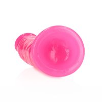RealRock Dildo Realista Fino com Ventosa - Brilha no Escuro - 15,5 cm - Cor-de-rosa, imagem 4