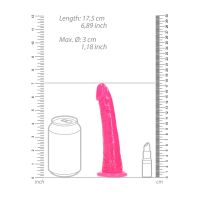 RealRock Dildo Realista Fino com Ventosa - Brilha no Escuro - 15,5 cm - Cor-de-rosa, imagem 7