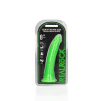 RealRock Slim realistisk dildo - Glow in the Dark - 20 cm med sugpropp, bild 2