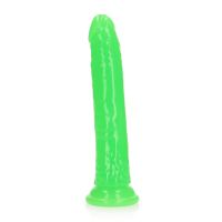 RealRock Slim Realistic Dildo with Suction Cup - Glow in the Dark - 22.5 cm
