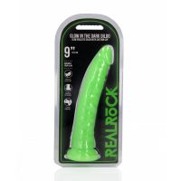 RealRock Slim Realistic Dildo with Suction Cup - Glow in the Dark - 22.5 cm, picture 2