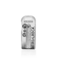RealRock rett realistisk dildo med sugekopp - 18 cm - Gjennomsiktig, bilde 6