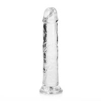 RealRock rett realistisk dildo med sugekopp - 18 cm - Gjennomsiktig, bilde 2