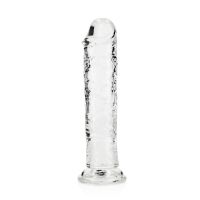 RealRock rett realistisk dildo med sugekopp - 18 cm - Gjennomsiktig, bilde 3