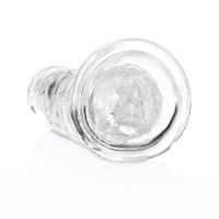 RealRock rett realistisk dildo med sugekopp - 18 cm - Gjennomsiktig, bilde 4
