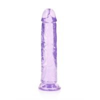 Proste realistyczne dildo RealRock z przyssawką - 20 cm - Fioletowe, zdjęcie 2