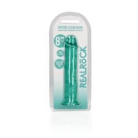 RealRock lige realistisk dildo med sugekop - 20 cm - Turkis, billede 2