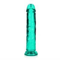 RealRock lige realistisk dildo med sugekop - 20 cm - Turkis, billede 3
