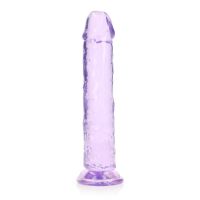 RealRock rett realistisk dildo med sugekopp - 23 cm - Lilla