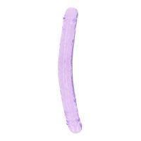 RealRock Realistyczne podwójne dildo - 34 cm - Fioletowe