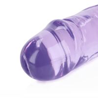 RealRock Realistyczne podwójne dildo - 34 cm - Fioletowe, zdjęcie 4