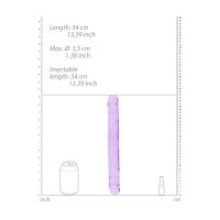 RealRock Realistyczne podwójne dildo - 34 cm - Fioletowe, zdjęcie 6
