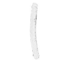 RealRock Realistisk dubbeldildo - 34 cm - Transparent