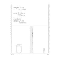RealRock Realistisk dubbeldildo - 34 cm - Transparent, bild 4