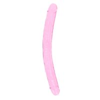 RealRock Realistic dubbeldildo - 45 cm - Kristallklar