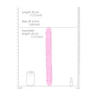 RealRock Realistic dubbeldildo - 45 cm - Kristallklar, bild 5