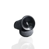 RealRock Extra Thick Straight med testikler 20,3 cm - Sort, billede 2