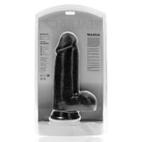 RealRock Gode réaliste extra épais avec testicules - 23 cm - Noir, photo 3