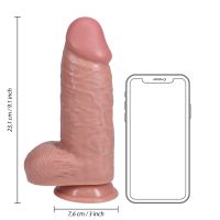 RealRock Extra Thick Straight com Testículos 23 cm - Cor de pele, imagem 7