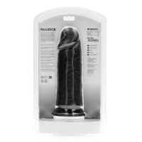 RealRock Extra Thick Straight Dildo without Balls - 20.3 cm - Black, picture 3