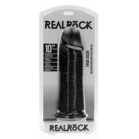 RealRock Extra Thick Straight Dildo utan bollar - 25,4 cm - Svart, bild 2