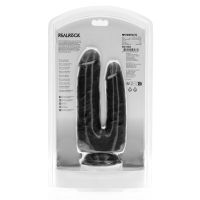 RealRock Double Trouble Dildo - 12,7/15,2 cm - Svart, bilde 3