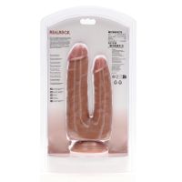 RealRock Double Trouble Dildo - 12,7/15,2 cm - Tan, kuva 3