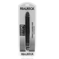 RealRock Slim Dildo Duplo - 30,5 cm - Preto, imagem 2