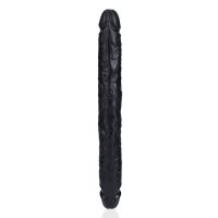 RealRock Slim Dildo Duplo - 30,5 cm - Preto, imagem 4