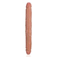 RealRock Slim dobbeltdildo - 30,5 cm - Tan