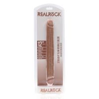 RealRock Slim dobbeltdildo - 30,5 cm - Tan, bilde 2