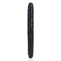 RealRock Slim Dildo Duplo - 35,6 cm - Preto, imagem 5