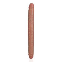 RealRock Slim Double Ended Dong - 35.6 cm - Tan, picture 5