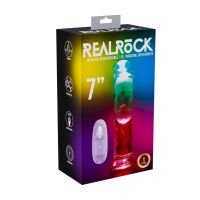 RealRock Dildo Vibratório Reto LED - 18 cm - Transparente, imagem 6