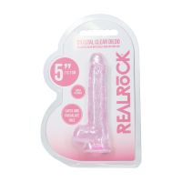 RealRock Realistisk dildo med testikler - 12,7 cm - Lyserød, billede 2