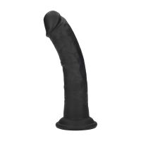 RealRock Dual Density kaareva realistinen silikonidildo imukupilla - 15,5 cm - Musta, kuva 2