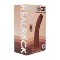 RealRock buet realistisk dildo i dual density-silikone med sugekop - 15,5 cm - Brun, billede 5
