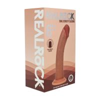 RealRock buet realistisk dildo i dual density-silikone med sugekop - 20,5 cm - Lysebrun, billede 5