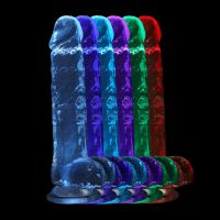 RealRock Vibrerende LED-dildo med sugekopp - 18 cm, bilde 5