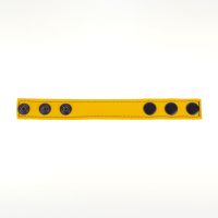 Red Leather Cocky - Cockring em Pele Ajustável - Amarelo, imagem 3
