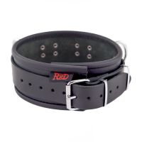 Red Leather Leather Necklace 3 D Rings - Black, picture 2