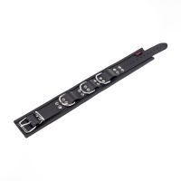 Red Leather Leather Necklace 3 D Rings - Black, picture 3