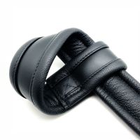 Red Leather Leather Suspension Handcuffs - Black - RL-29364, picture 3