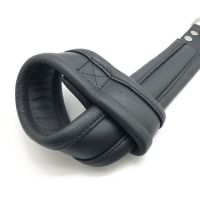 Red Leather Leather Suspension Handcuffs - Black - RL-29364, picture 4
