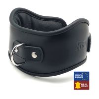 Red Leather Leather Collar - Black