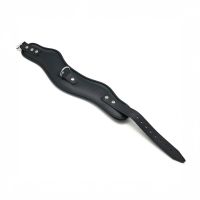 Red Leather Leather Collar - Black, picture 2