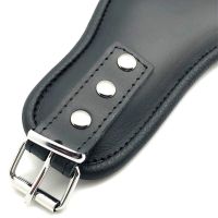 Red Leather Leather Collar - Black, picture 3
